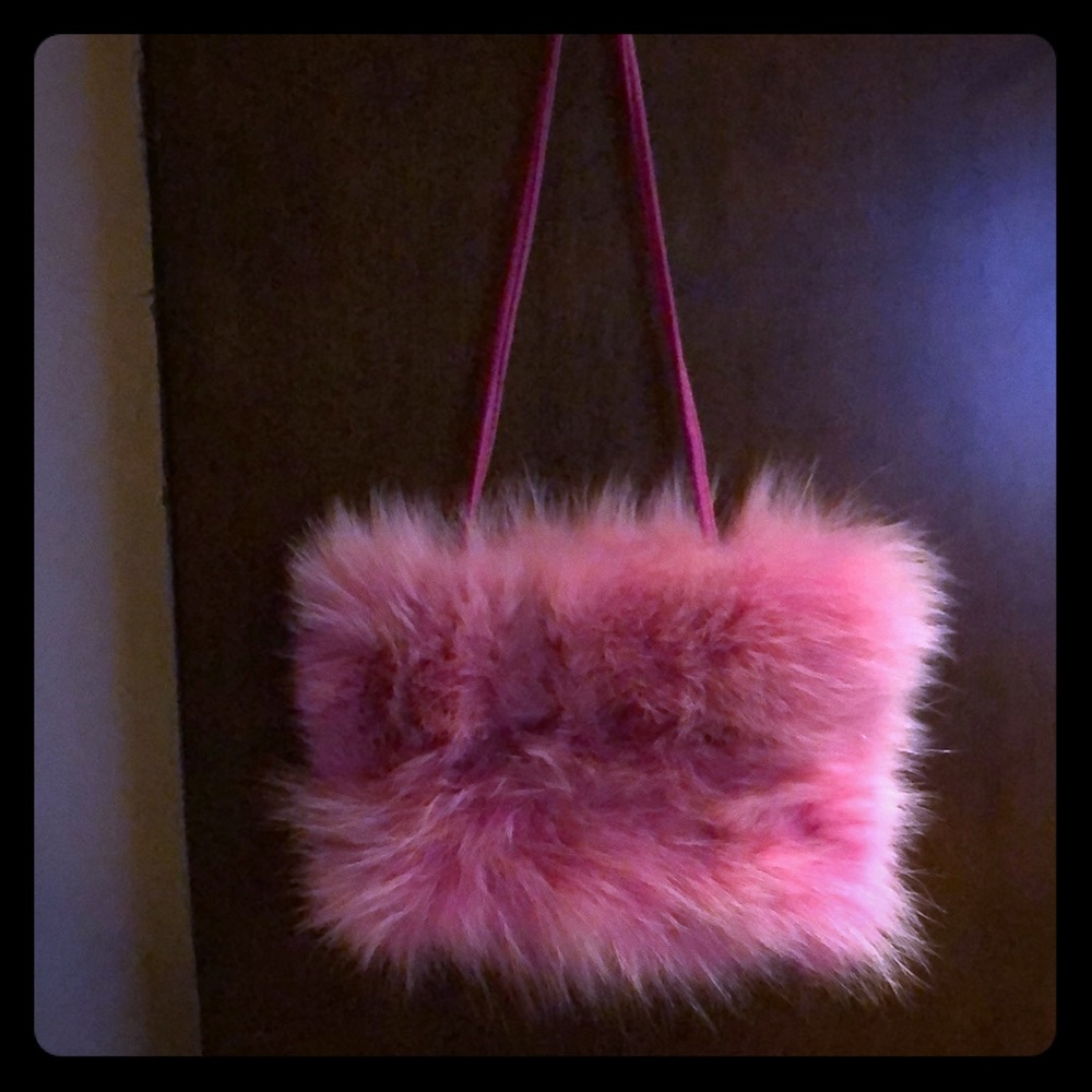 Paola by p.d.l rabbit fur purse made in Italy.